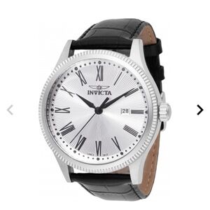 NWT - 47810 - Invicta Celestial Men's Silver Dial Black Strap Watch